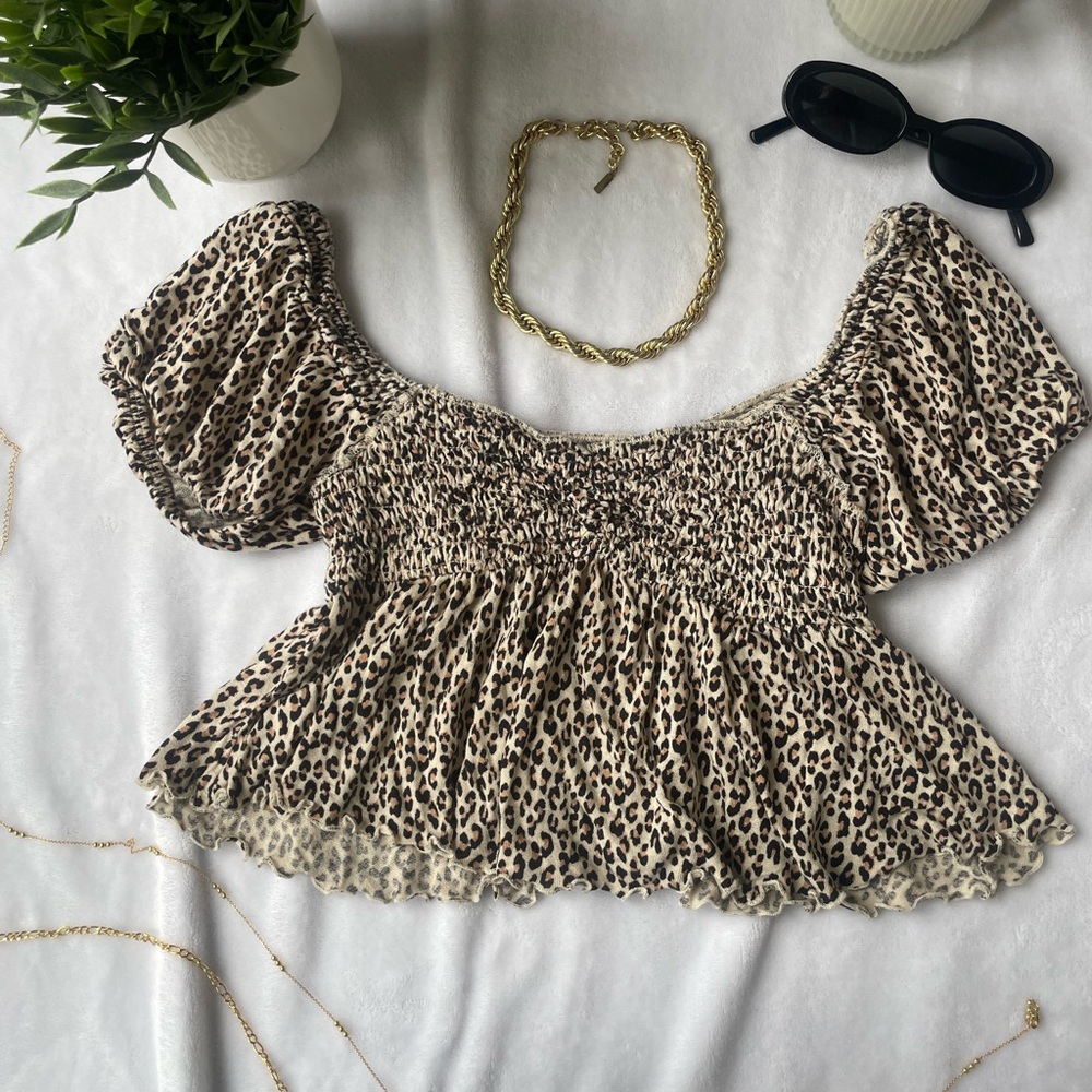 Urban Outfitters Cheetah Crop Top